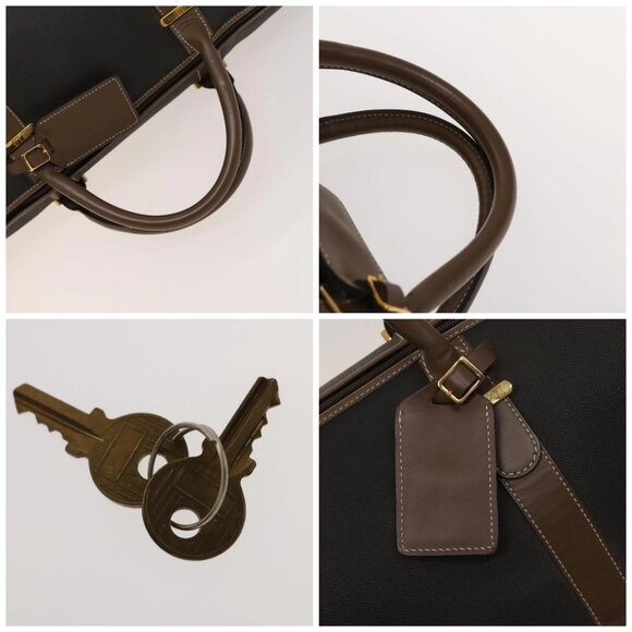 Dunhill Boston Bag PVC Brown Auth am8180 - Picture 16 of 16